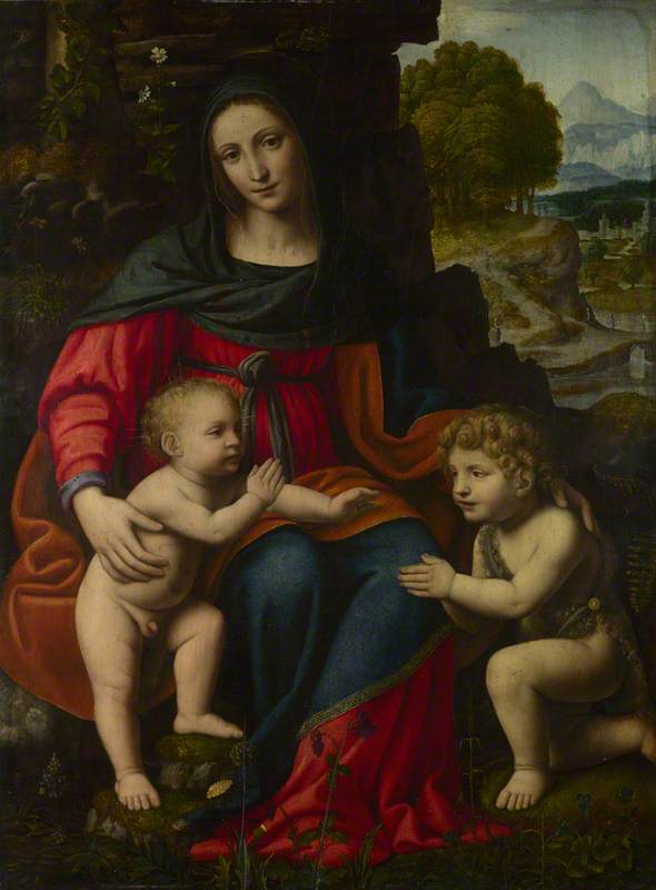 Jomfruen med barnet og Sankt Johannes - Bernardino Luini