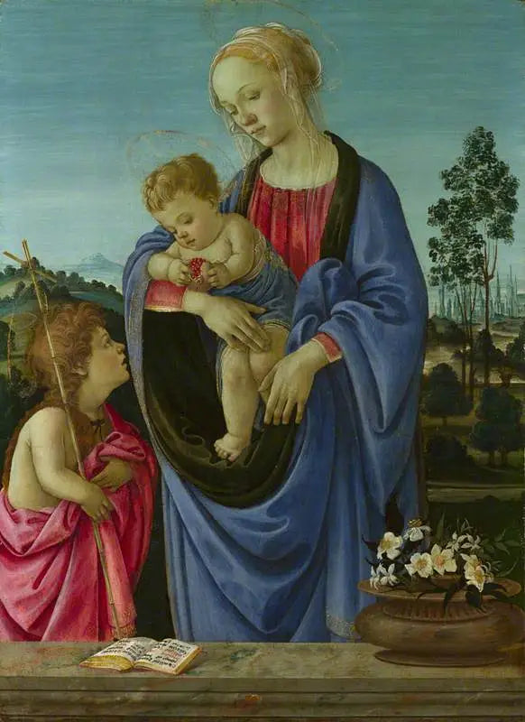 La Vierge à l'Enfant avec saint Jean - Filippino Lippi image 1 tableau peint à l’huile sur toile