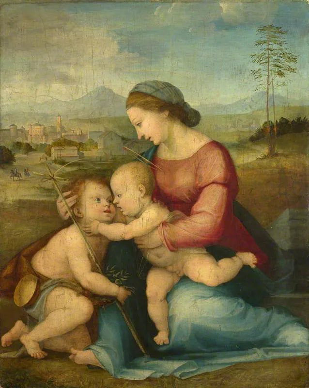 Jomfruen med barnet og Sankt Johannes - Fra Bartolomeo