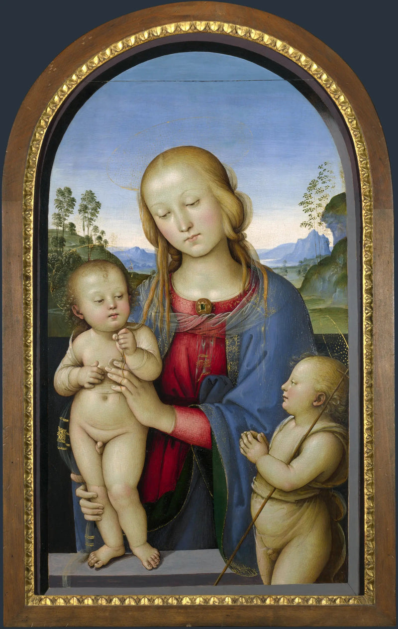 Jomfruen med barnet og Sankt Johannes - Pietro Perugino