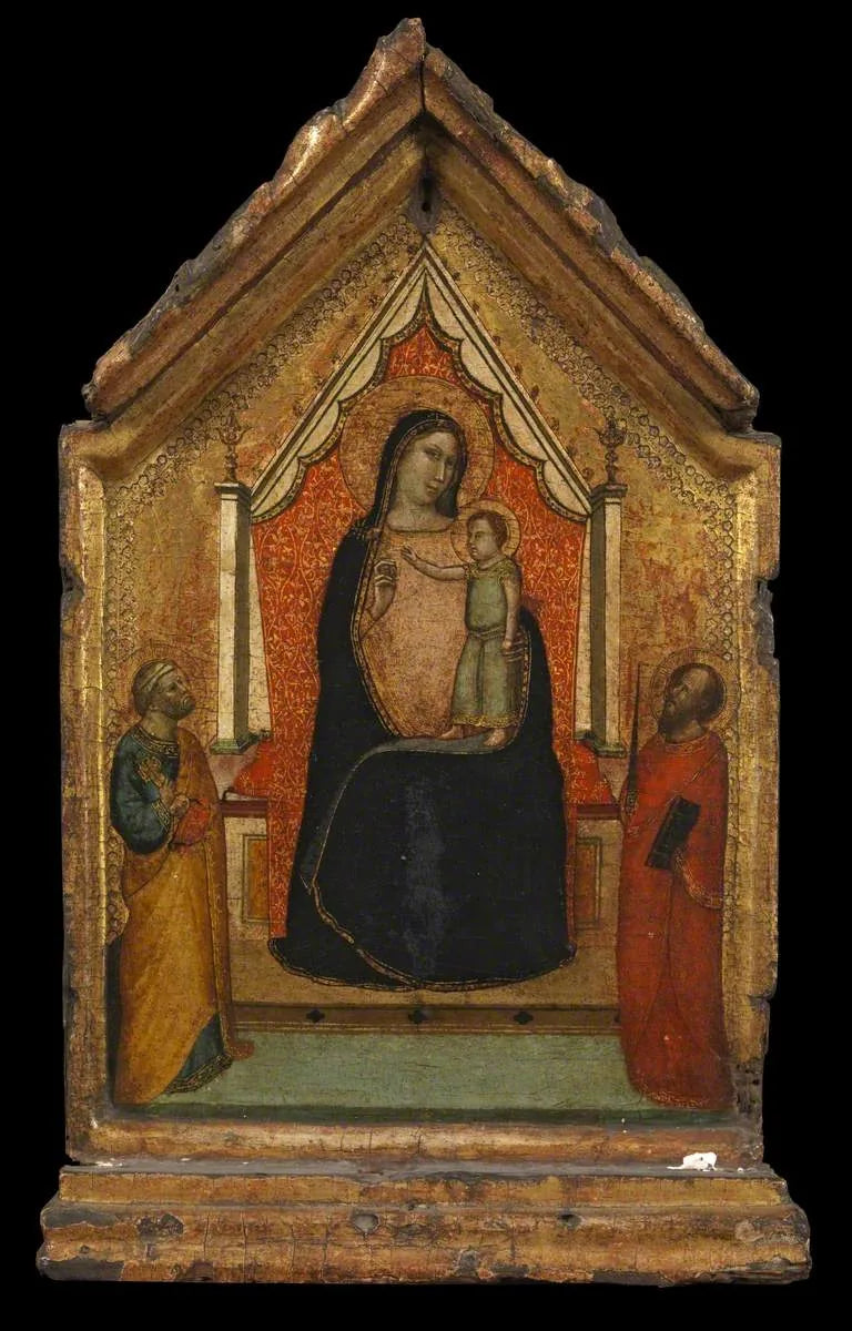 Jomfruen med barnet med Sankt Peter og Sankt Paul - Bernardo Daddi