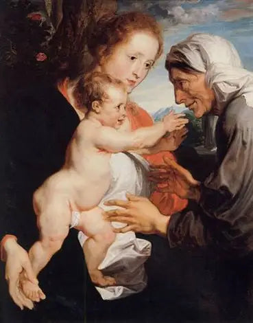 Jomfruen med barnet og Sankt Anna - Antoine van Dyck