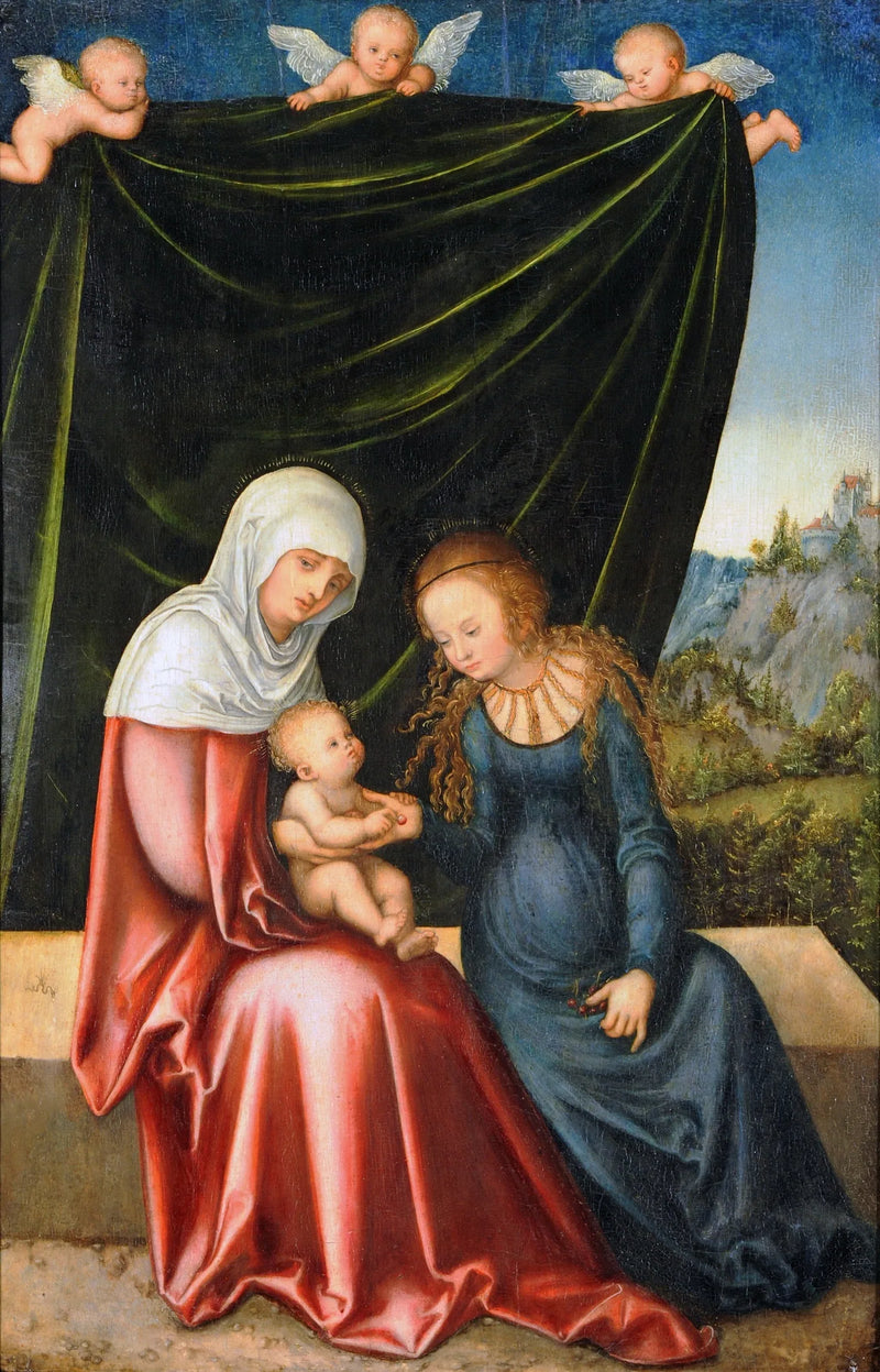 Jomfruen med barnet med Sankt Anna - Lucas Cranach den Ældre