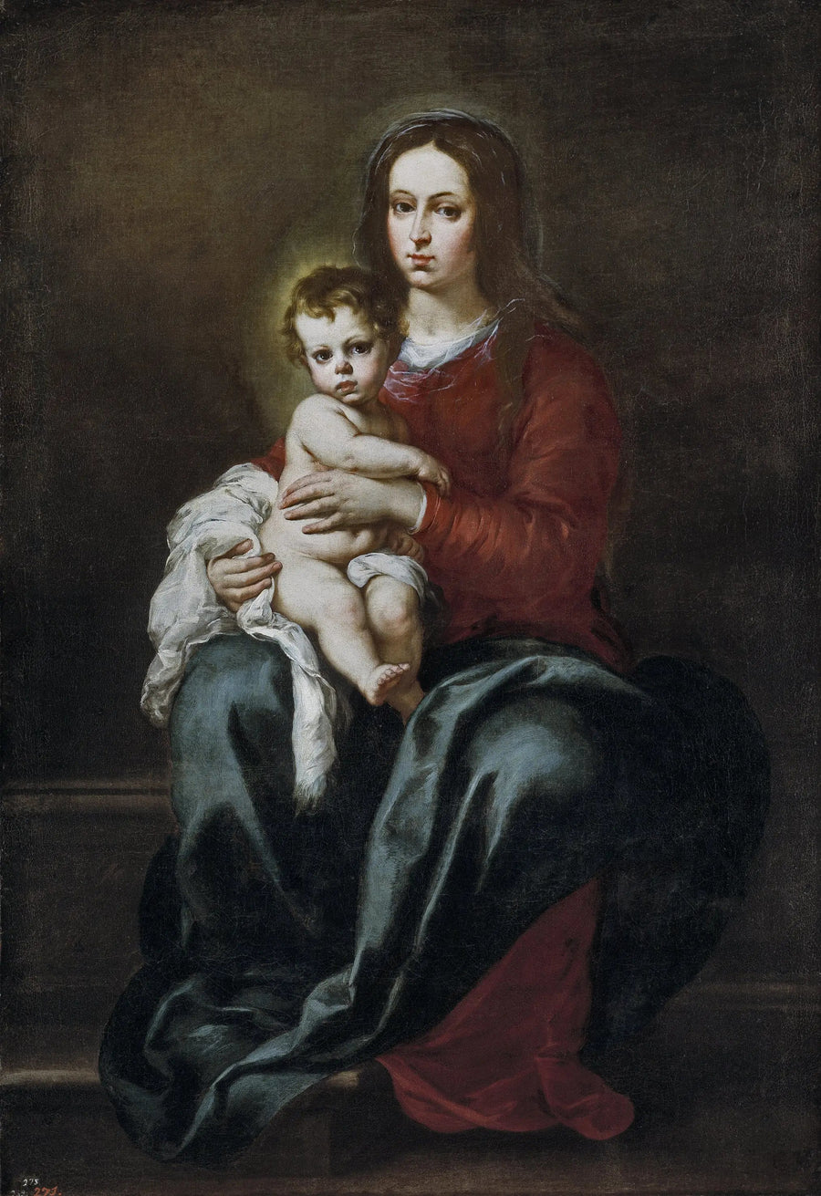 Jomfruen med Barnet - Bartolome Esteban Murillo