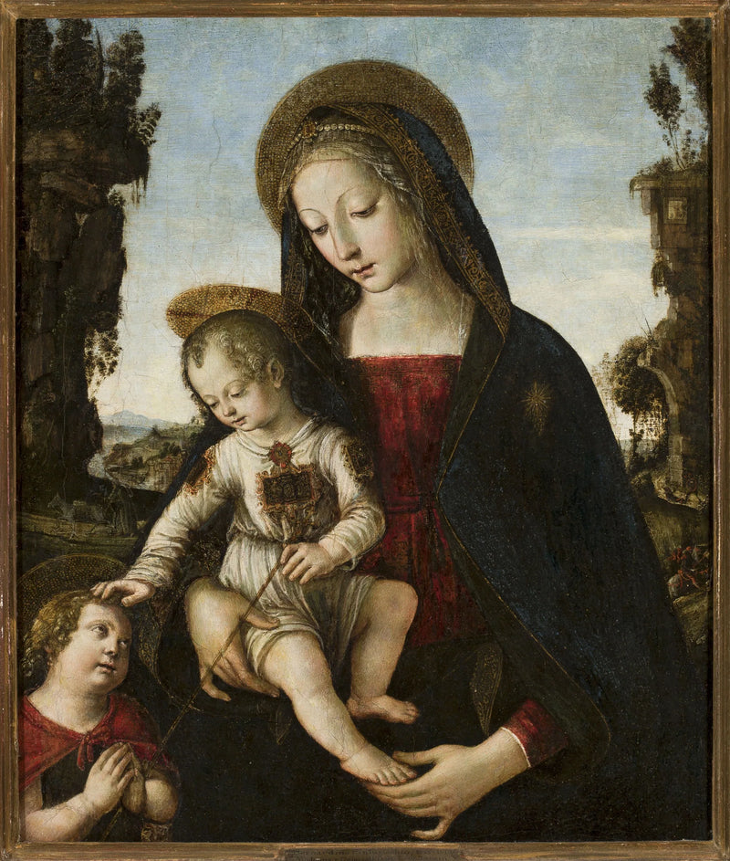 Jomfruen med barnet og Sankt Johannes - Pinturicchio