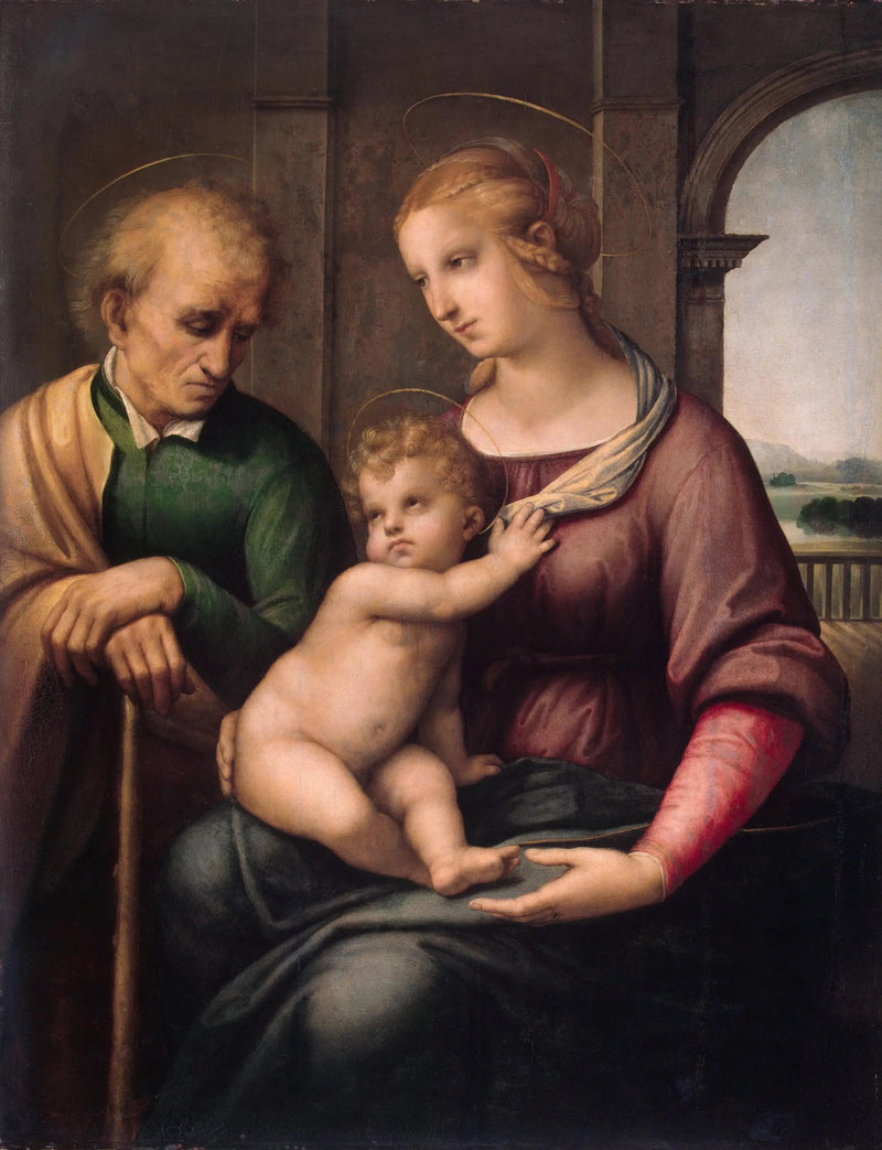 Jomfruen med barnet og Sankt Joseph - Raphael Sanzio