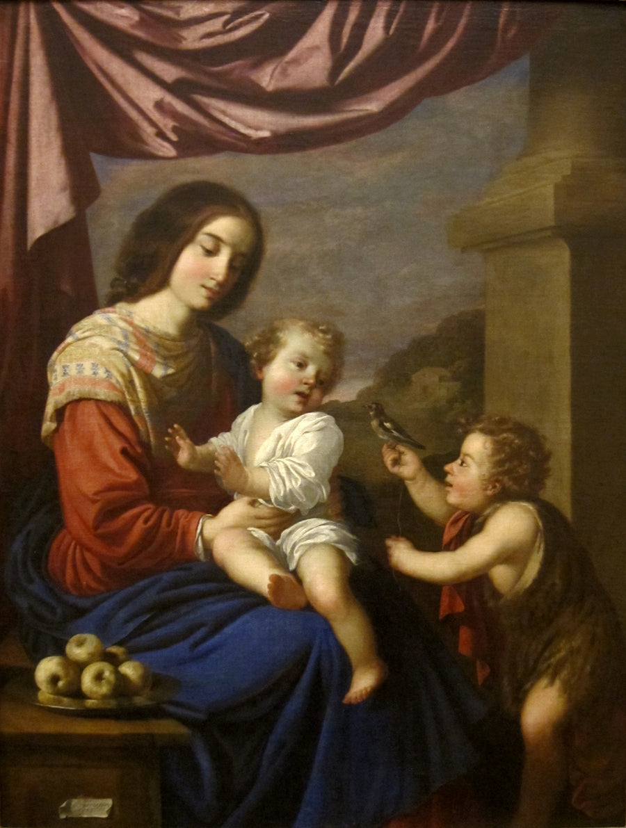Jomfruen med Barnet Jesus og Barnet Johannes - Francisco de Zurbarán