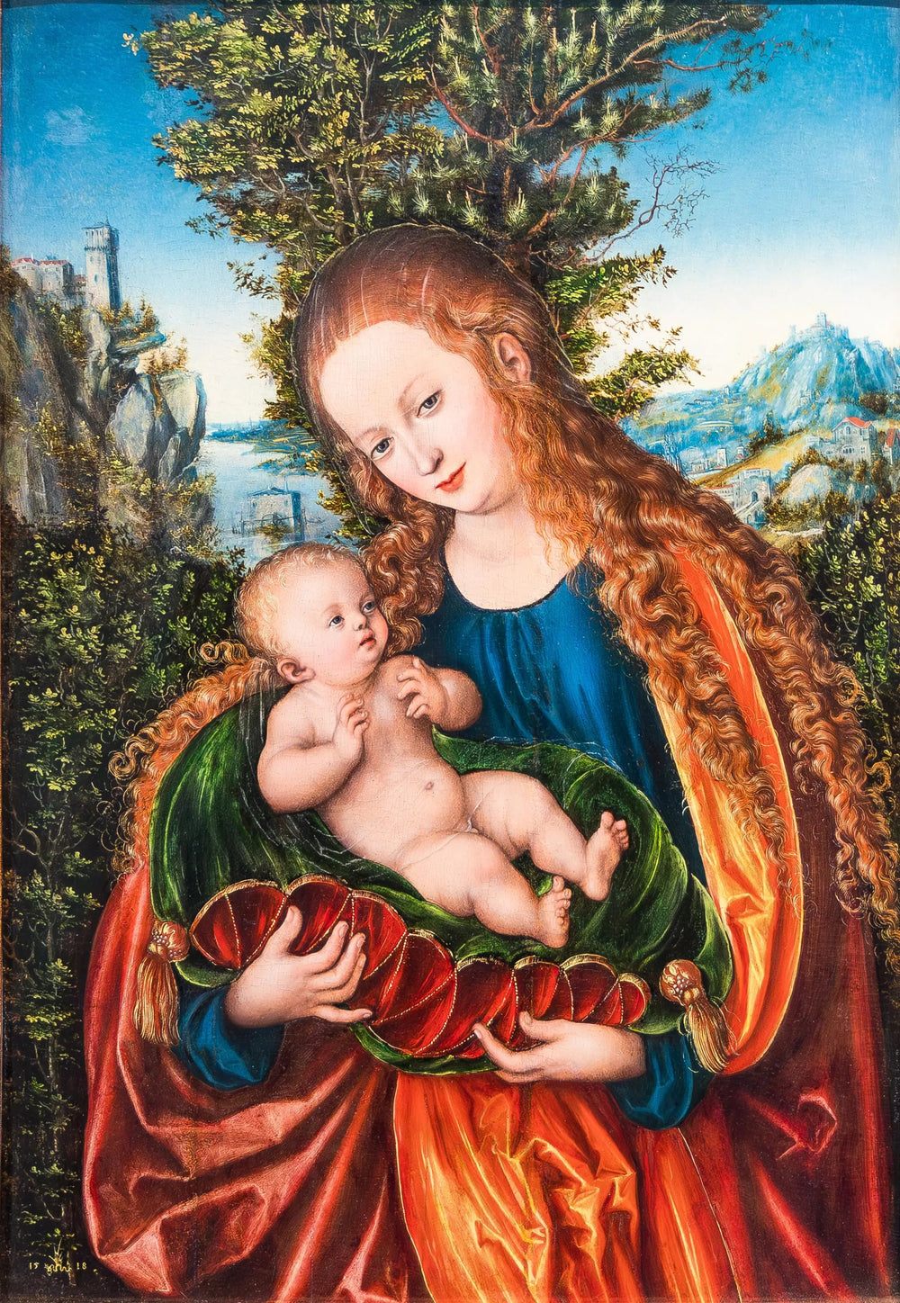 La Vierge à l'Enfant - Lucas Cranach the Elder image 1 reproduction réalisée par Alpha Reproduction
