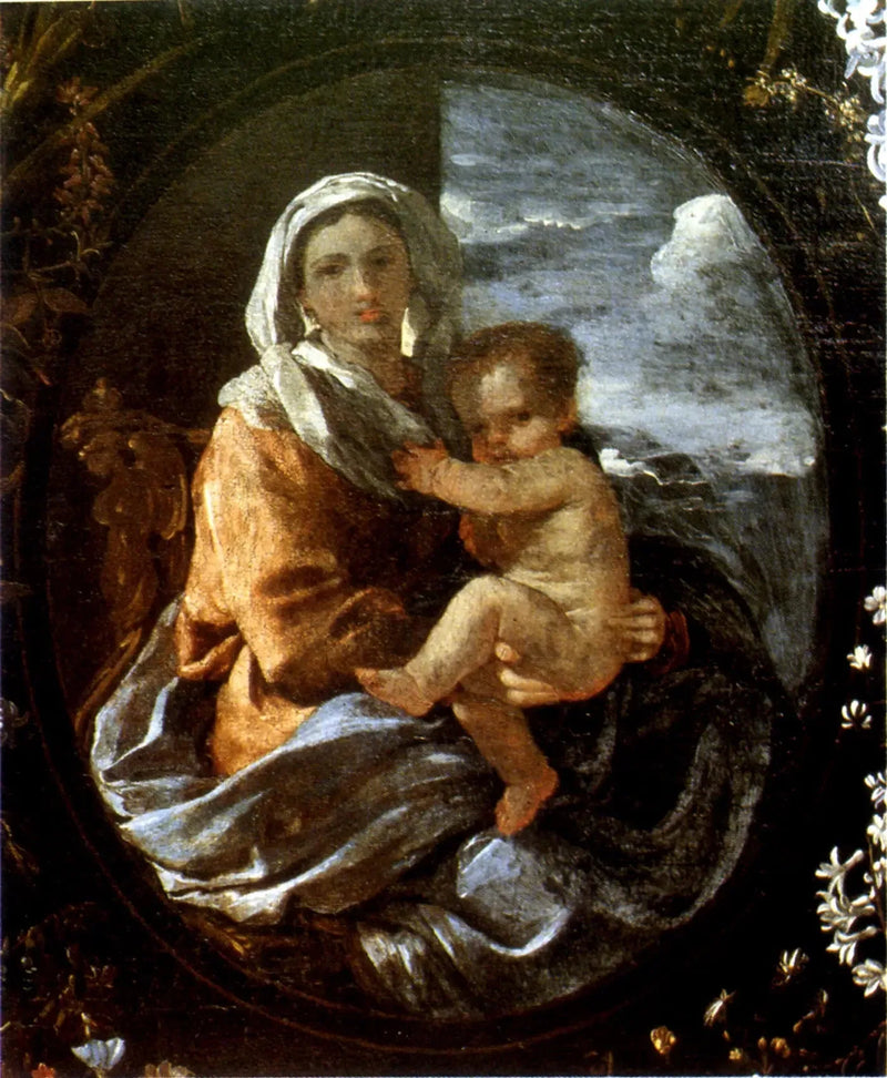 Jomfruen med barnet - Nicolas Poussin