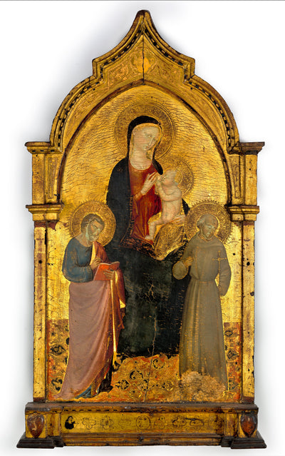 La Vierge à l’Enfant avec saint Matthieu et saint François - Bicci di Lorenzo - Alpha Reproduction