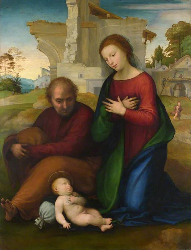 Jomfruen, der tilbeder barnet med Sankt Josef - Fra Bartolomeo