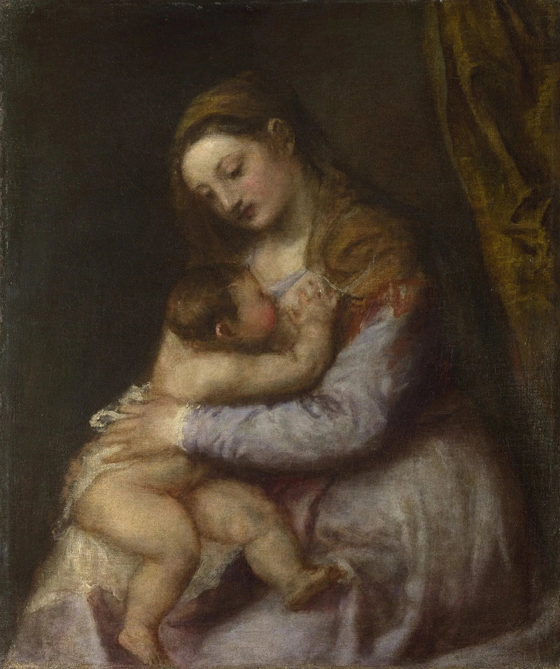 Jomfruen, der ammer Jesusbarnet - Titian