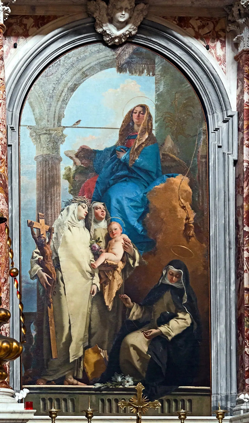 Jomfruens åbenbaring for dominikanske helgener - Giovanni Battista Tiepolo