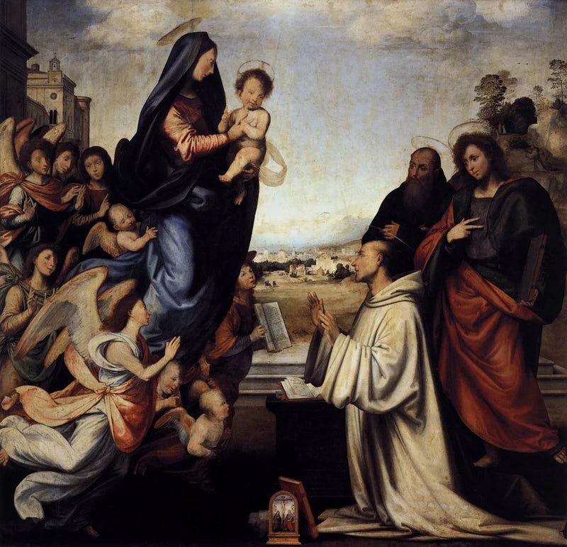 Jomfru Maria optræder for Saint-Bernard, - Fra Bartolomeo
