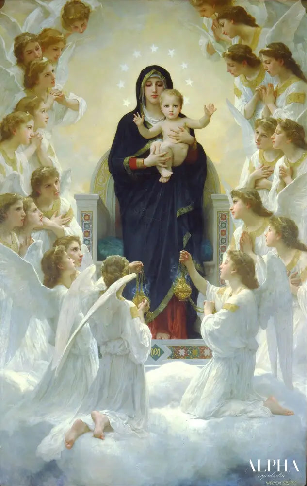 La Vierge aux anges - William Bouguereau Reproductions de tableaux à la peinture à l’huile