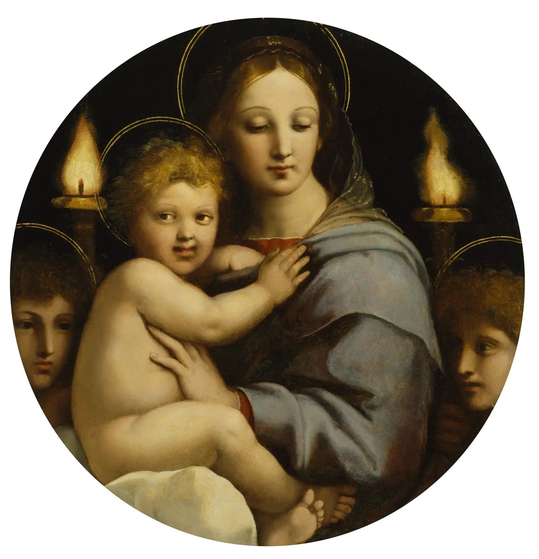 La Vierge aux candélabres - Raphaël Sanzio image 1 reproduction d’œuvre d’art à l’huile