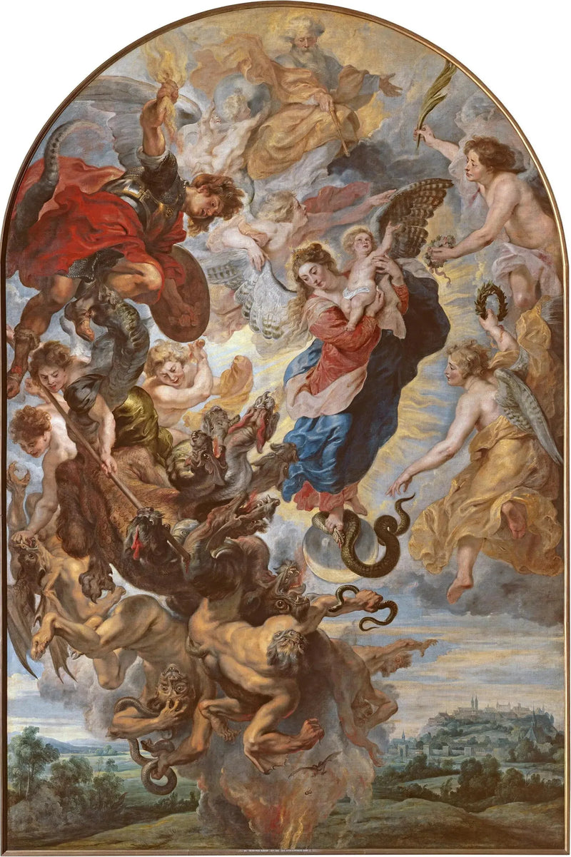 Jomfruen som apokalyptisk kvinde på månen - Peter Paul Rubens