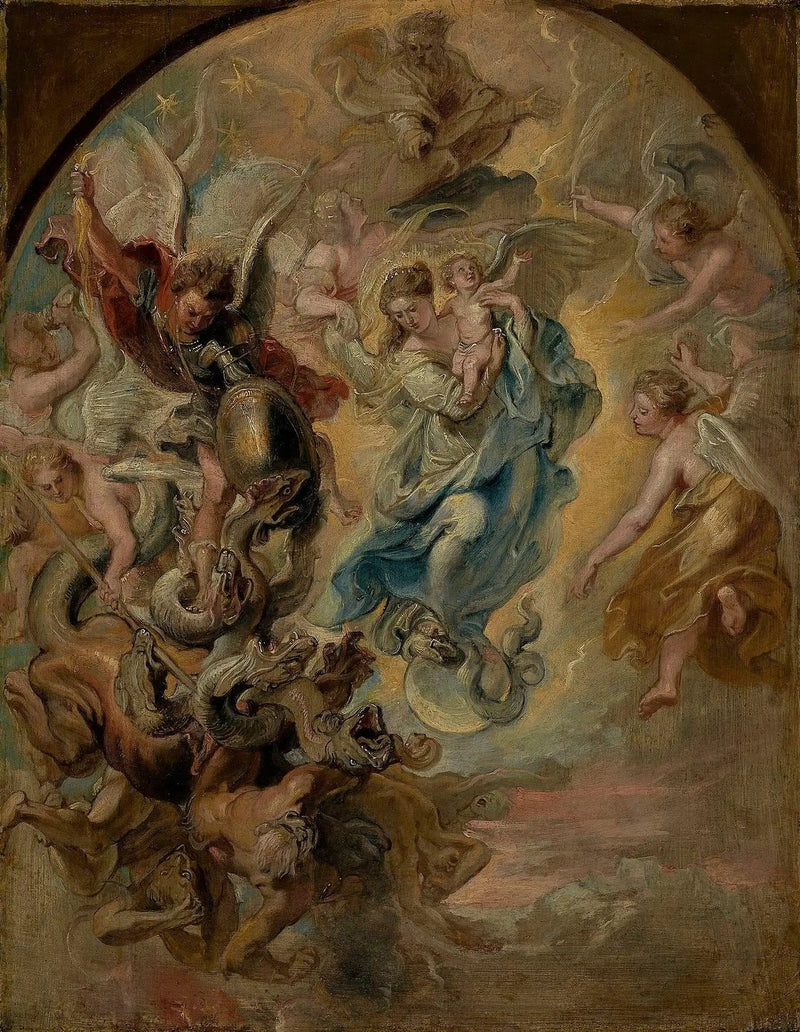 Jomfruen som Apocalypse-kvinden - Peter Paul Rubens