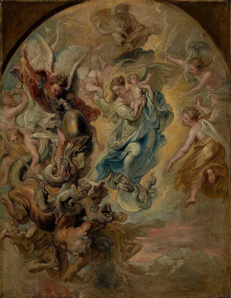 Jomfruen som Apocalypse-kvinden - Peter Paul Rubens