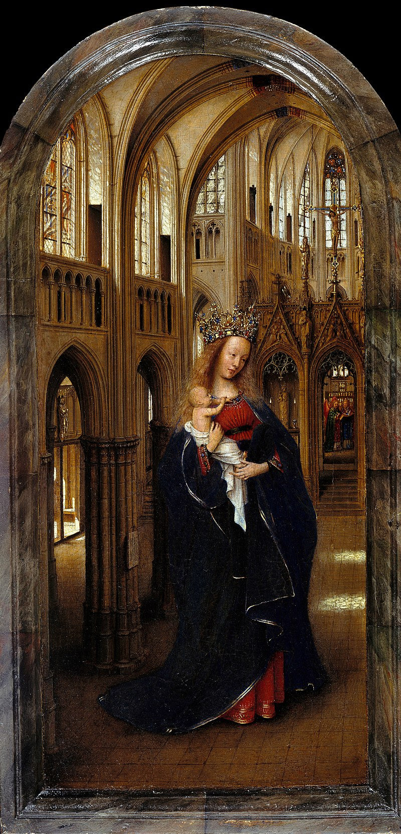 Jomfruen i en kirke - Jan van Eyck
