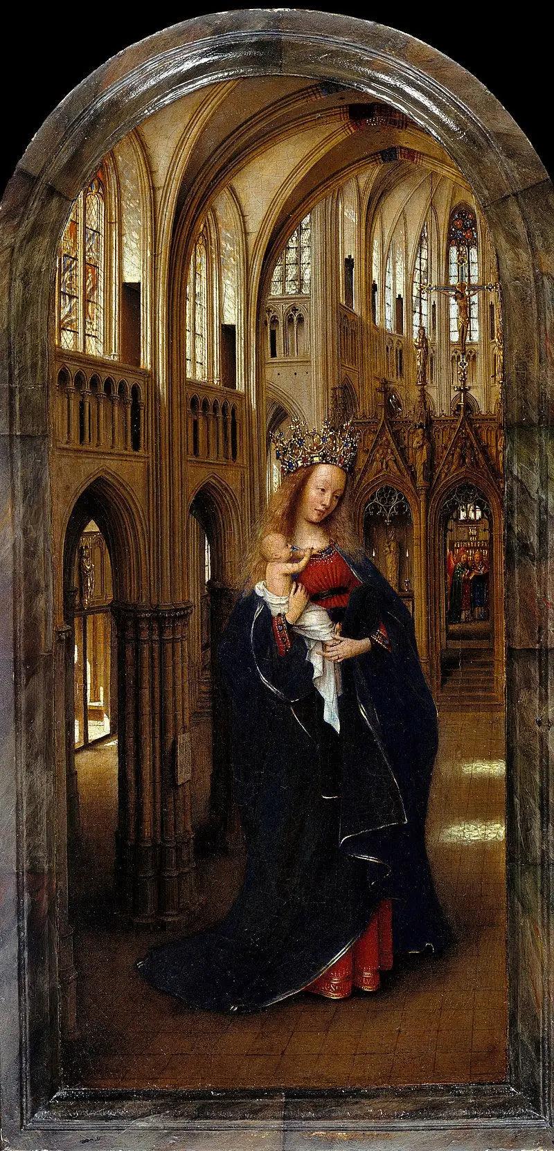 Jomfruen i en kirke - Jan van Eyck