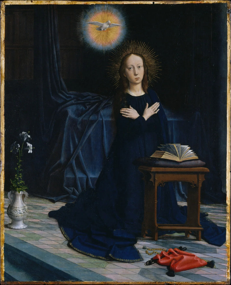 Jomfruens Bebudelses Maria og Cervara-Altaret - Gérard David