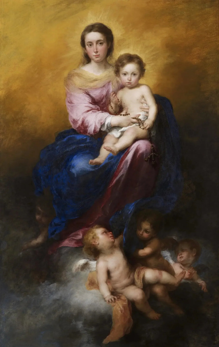 Jomfru Maria med Rosenkransen - Bartolomé Esteban Murillo