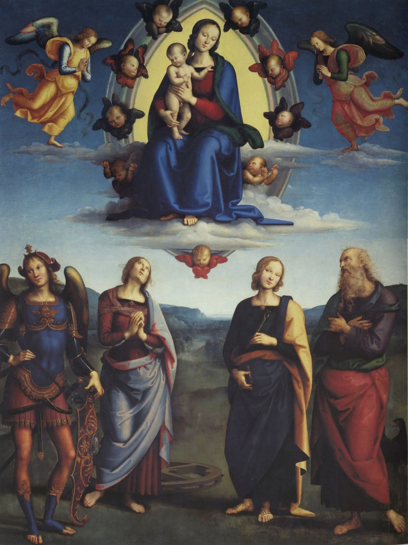 Jomfruen i herlighed og hellige - Pietro Perugino