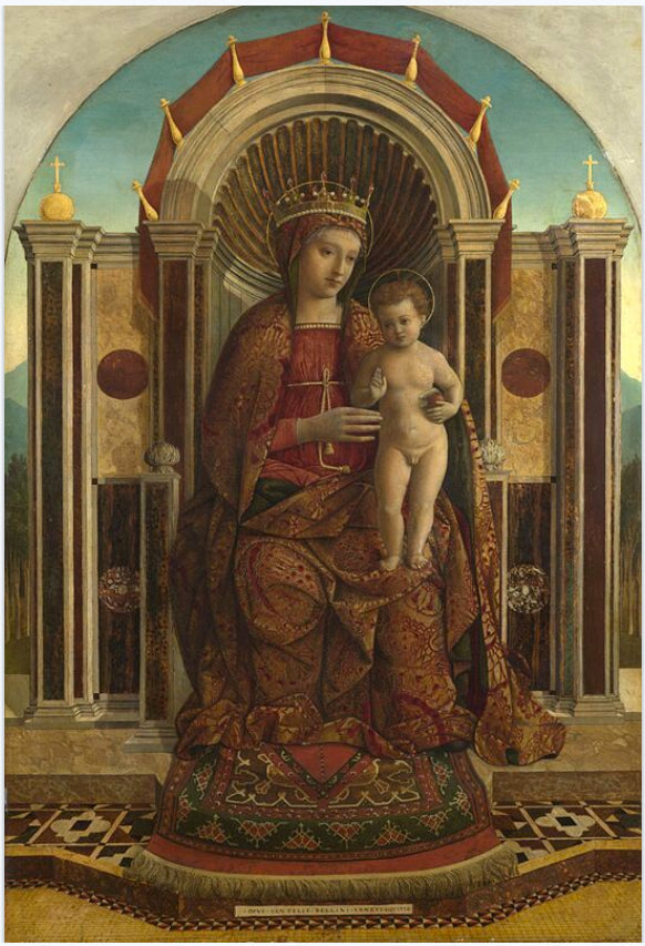 Jomfruen og Barnet i majestæt - Gentile Bellini