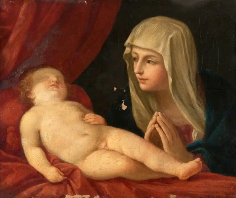 Jomfruen og den sovende Barn - Guido Reni