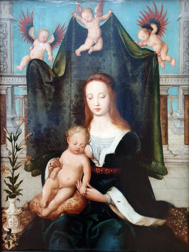 Jomfruen og det sovende barn - Hans Holbein den Ældre