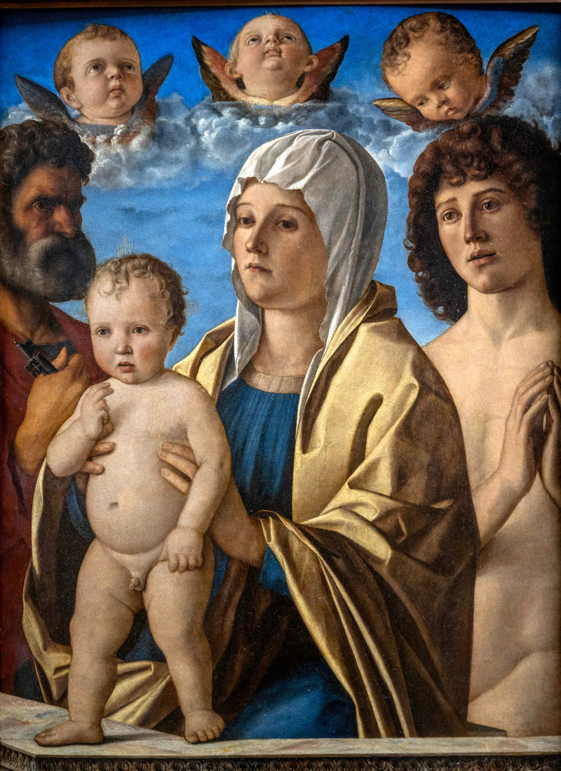 Jomfruen og barnet mellem Sankt Peter og Sankt Sebastian - Giovanni Bellini