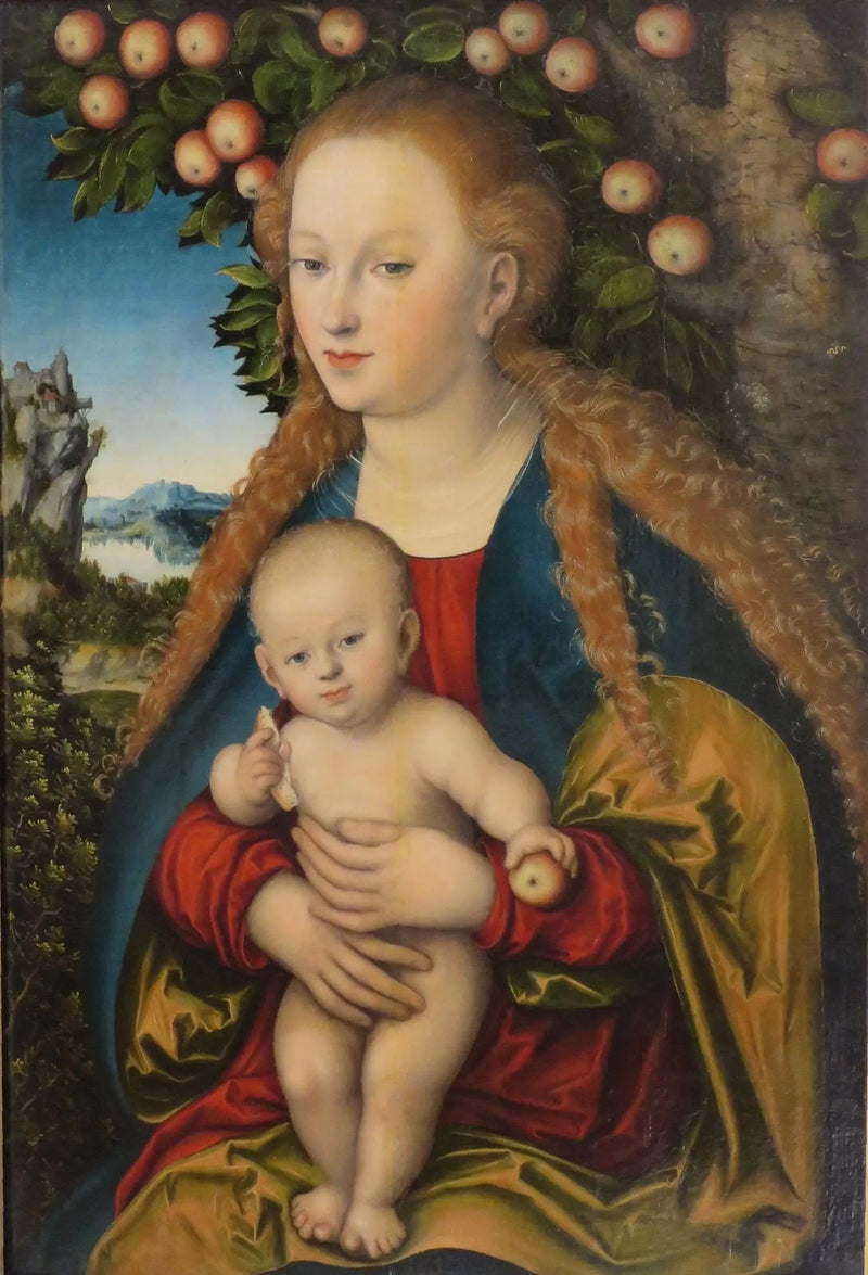 Jomfruen og Jesusbarnet under æbletræet - Lucas Cranach den Ældre