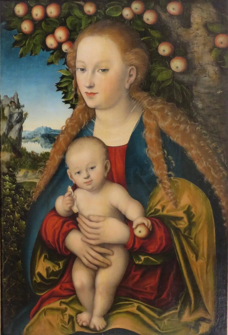Jomfruen og Jesusbarnet under æbletræet - Lucas Cranach den Ældre