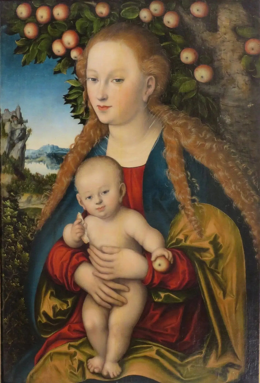 Jomfruen og Jesusbarnet under æbletræet - Lucas Cranach den Ældre