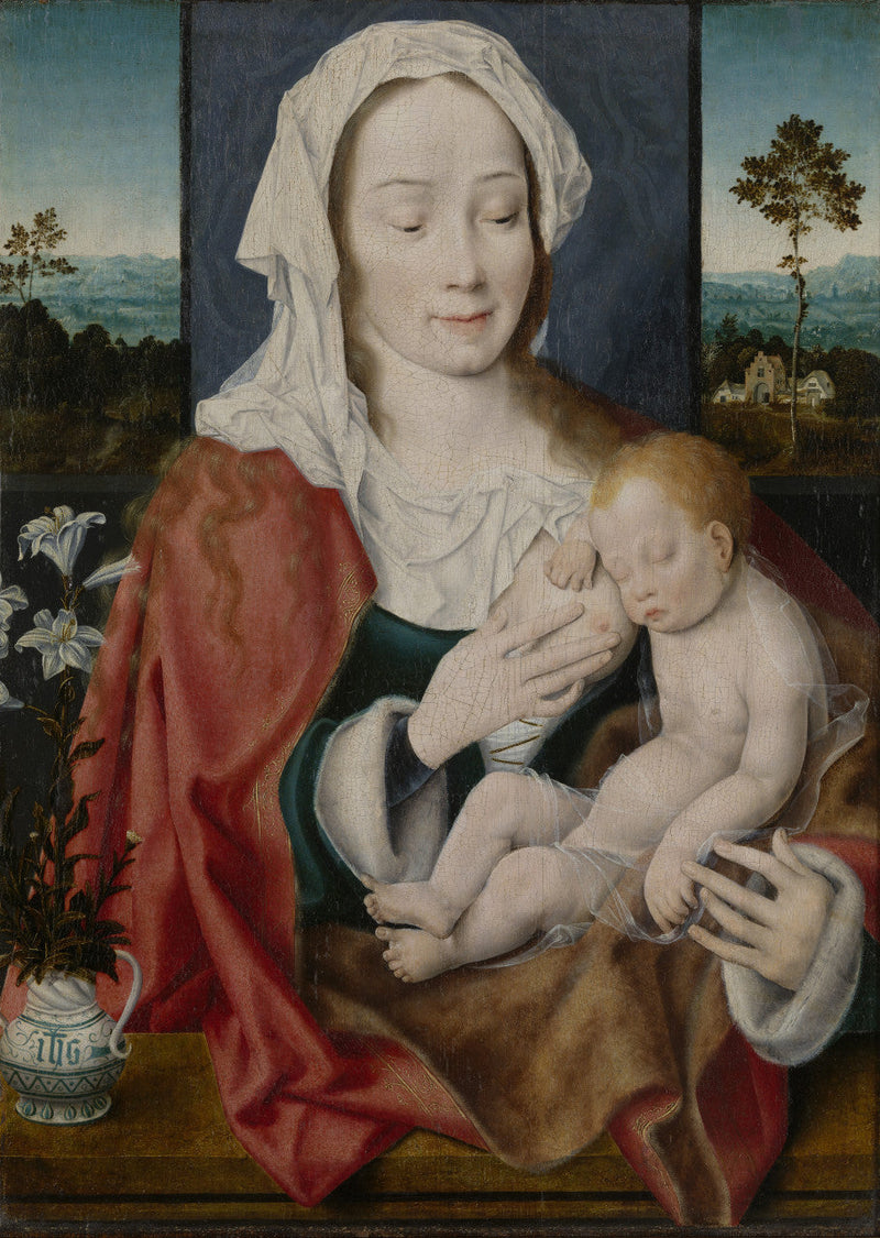 Jomfruen og Barnet - Joos van Cleve