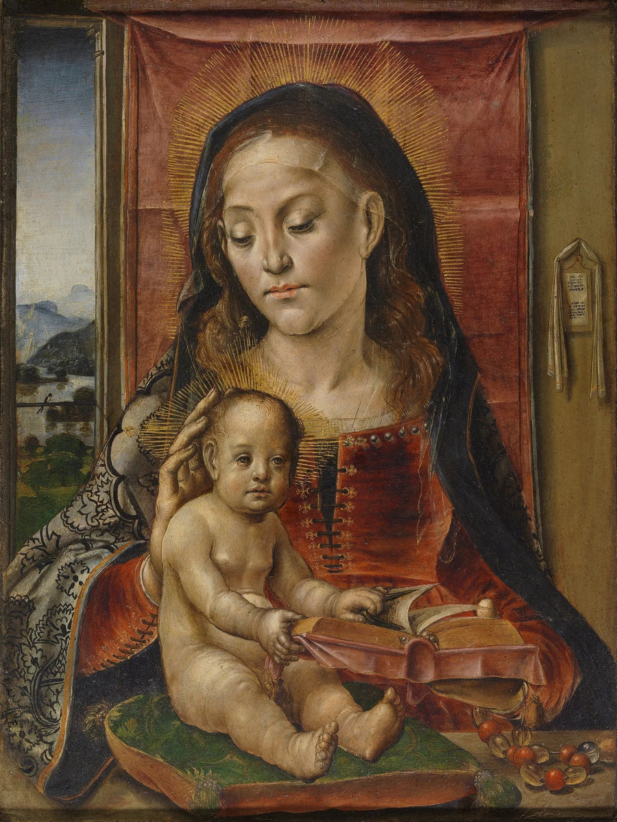 Jomfruen og barnet - Pedro Berruguete