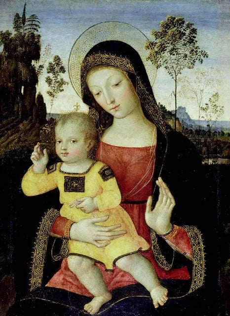 La Vierge et l'Enfant - Pinturicchio image 1 reproduction de peinture à l’huile
