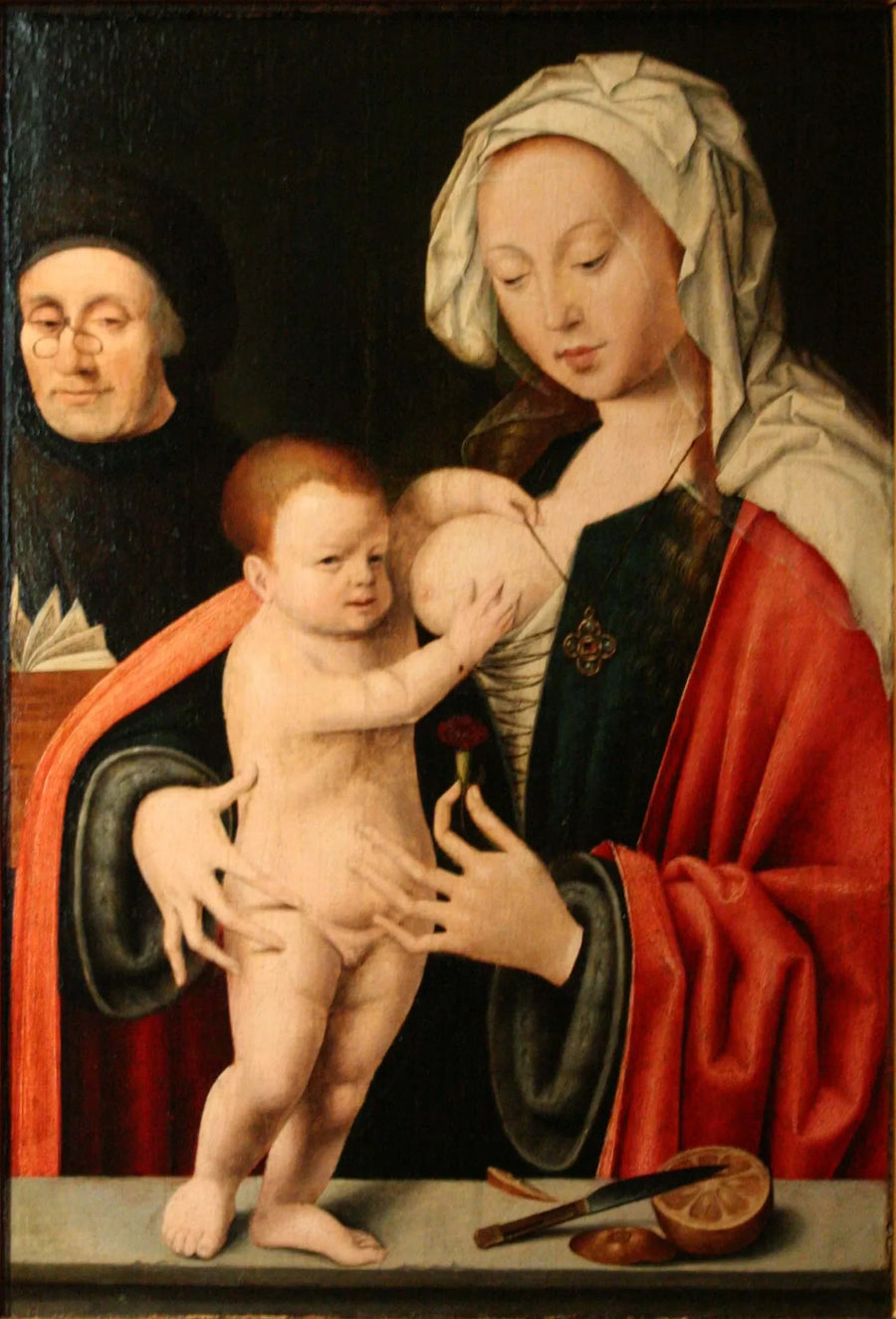 Jomfruen, Barnet og en donator - Joos van Cleve