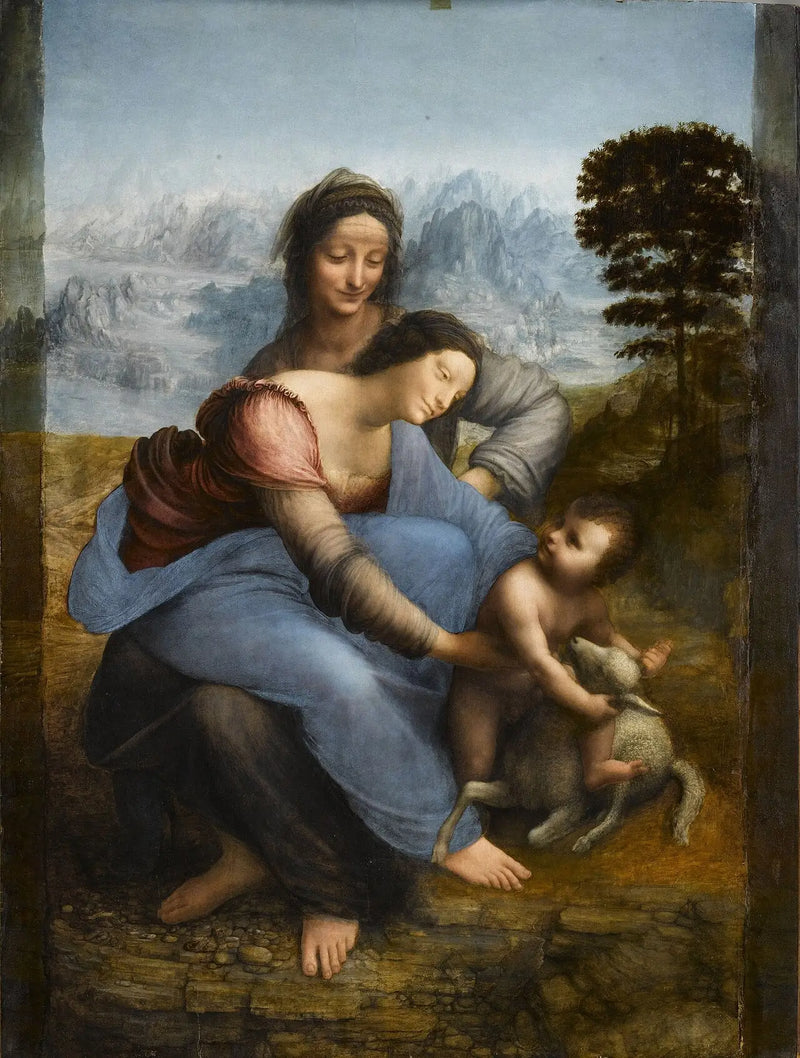 Jomfruen, Jesusbarnet og hellige Anna - Leonardo da Vinci