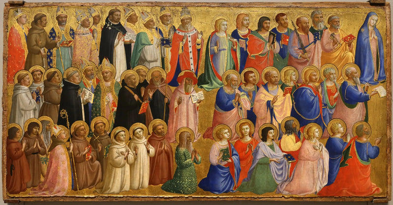 Jomfru Maria med apostlene og andre helgener - Fra Angelico
