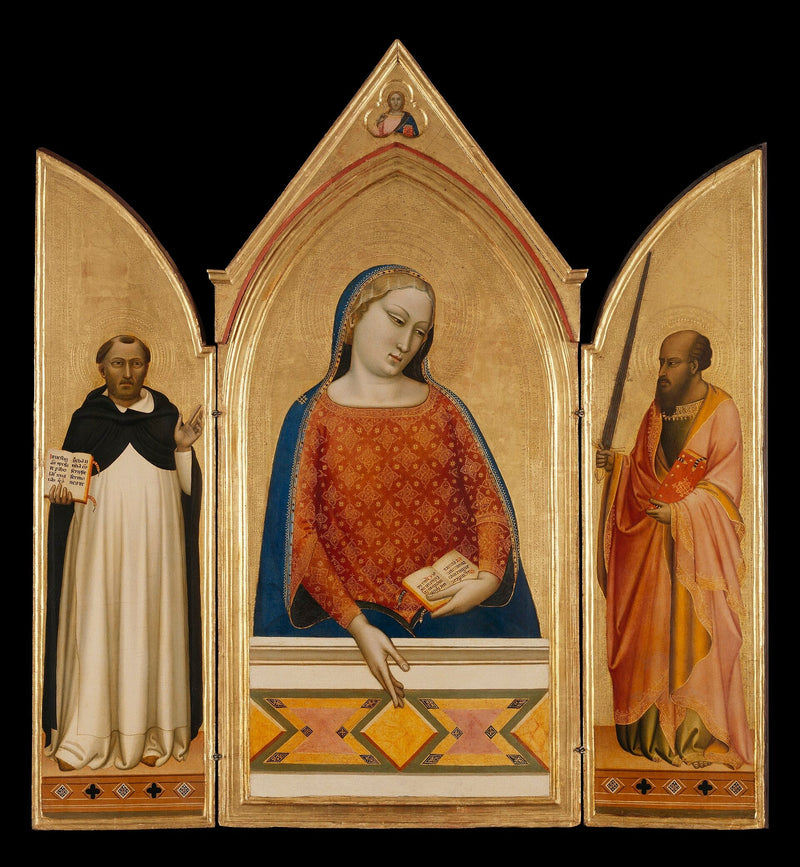 Jomfru Maria med de hellige Thomas Aquinas og Paulus - Bernardo Daddi