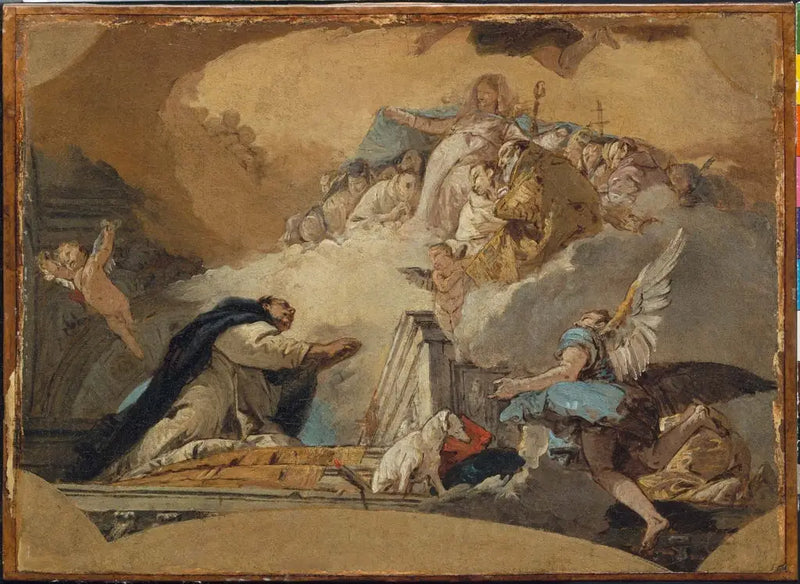 Jomfruen modtager helgenernes bønner - Giovanni Battista Tiepolo