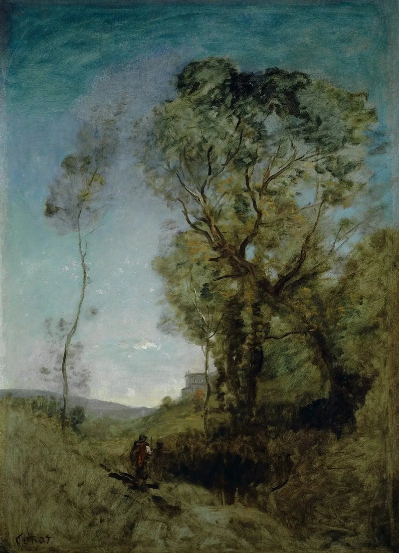 Den italienske villa bag pinjerne - Jean-Baptiste Camille Corot
