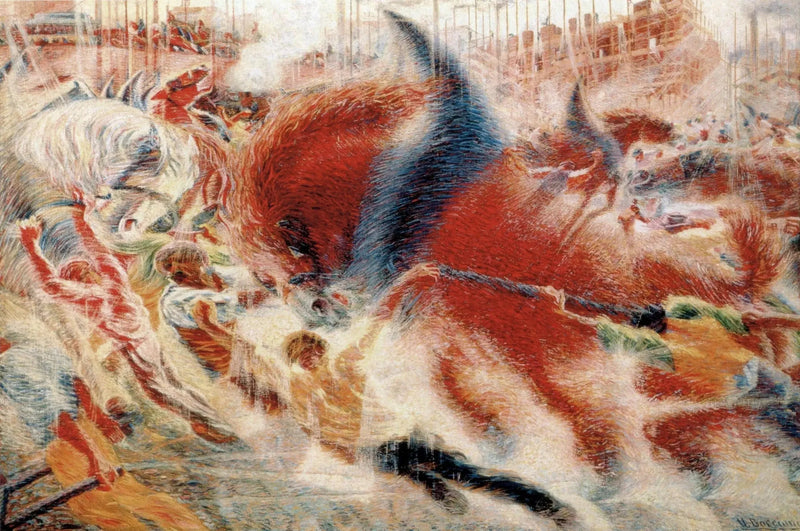 Byen rejser sig - Umberto Boccioni