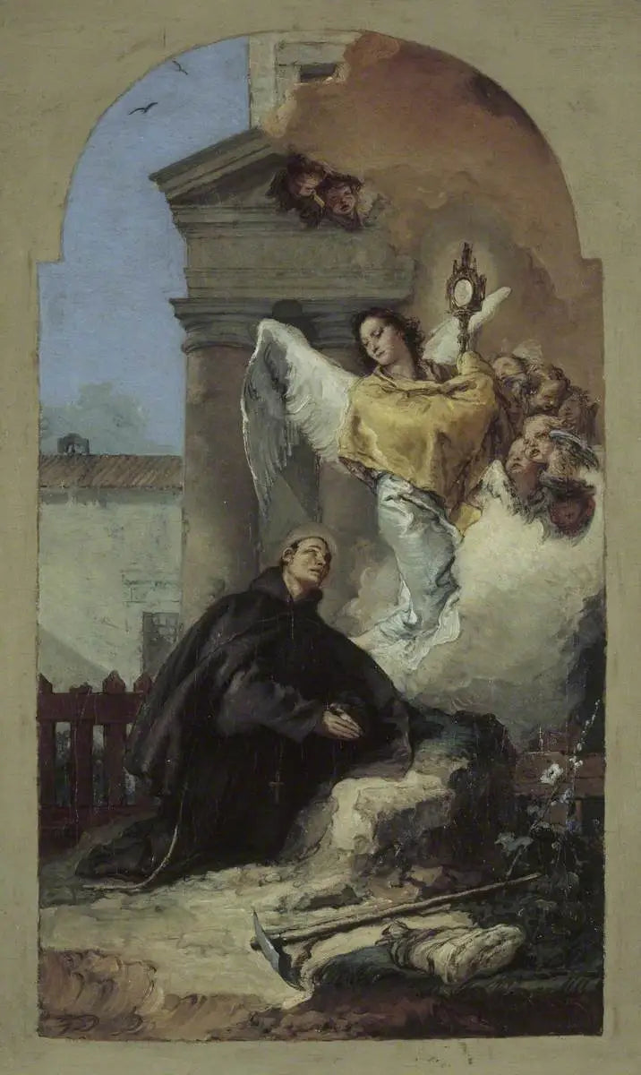 Saint Pascal Baylon's Eucharistievission - Giovanni Battista Tiepolo