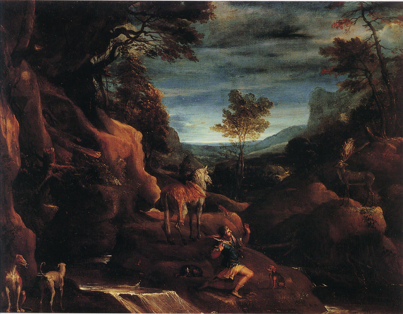 Saint Eustache's vision - Annibale Carracci