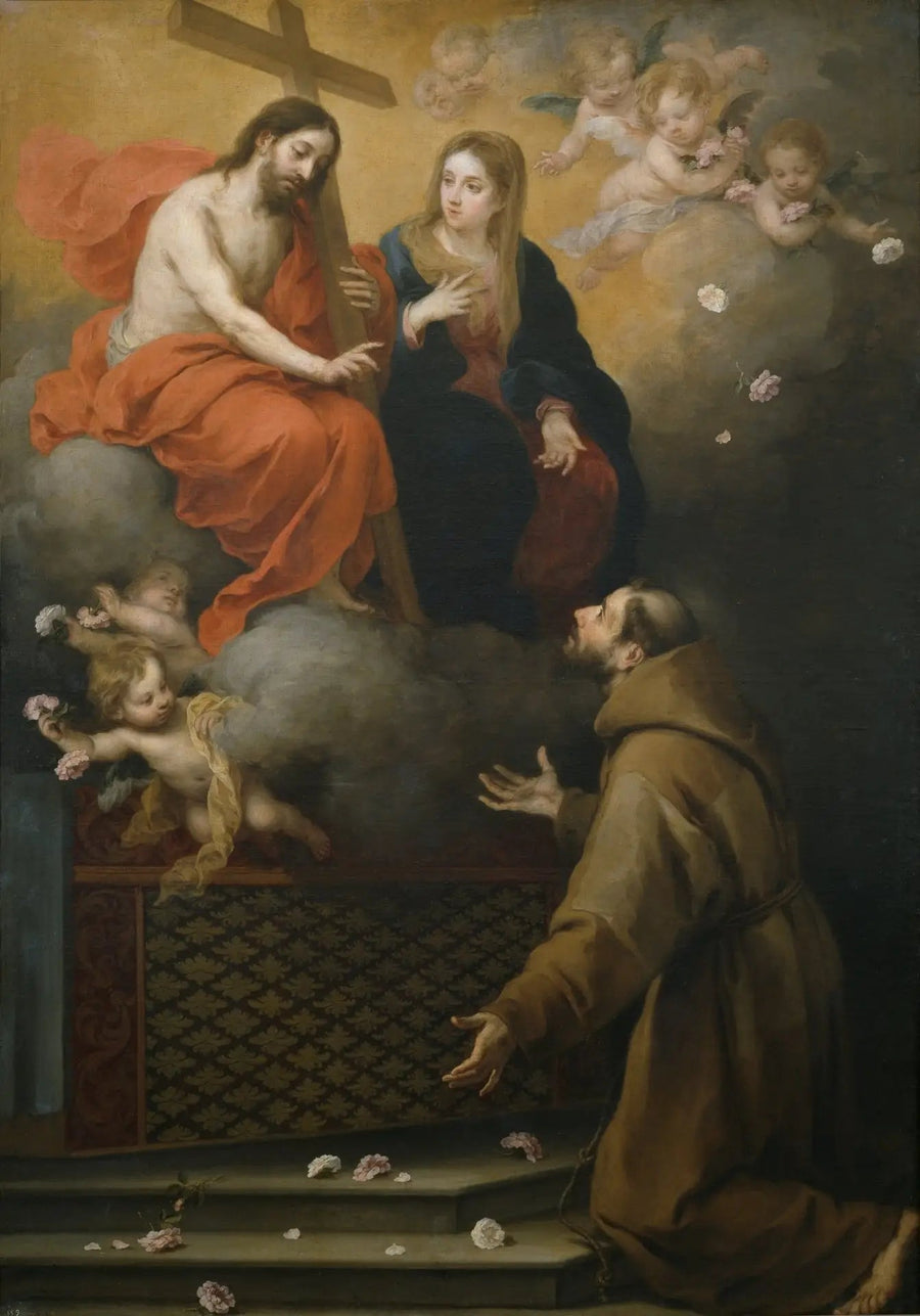 Saint Franciscus' vision ved Portioncule - Bartolomé Esteban Murillo
