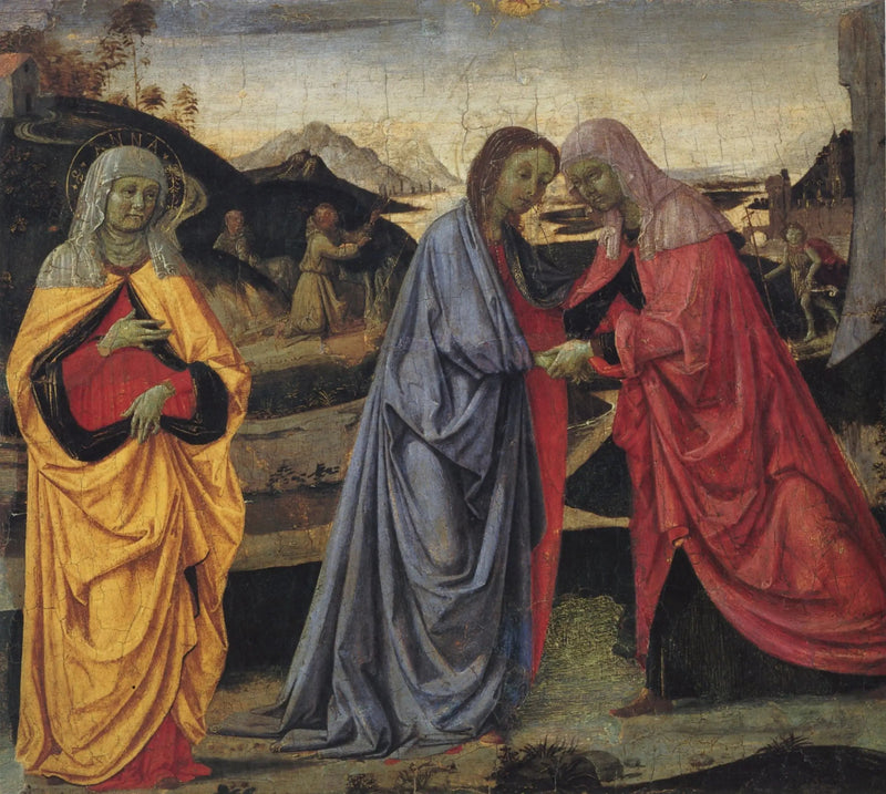 Jomfru Marias Besøg med Sankt Anna - Pietro Perugino