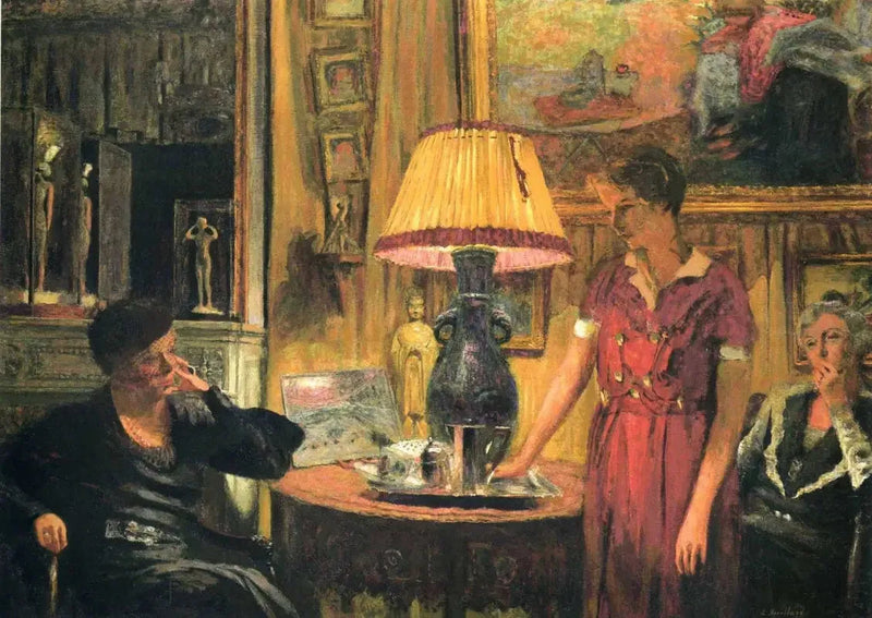 Besøget hos Madame Hessel - Édouard Vuillard